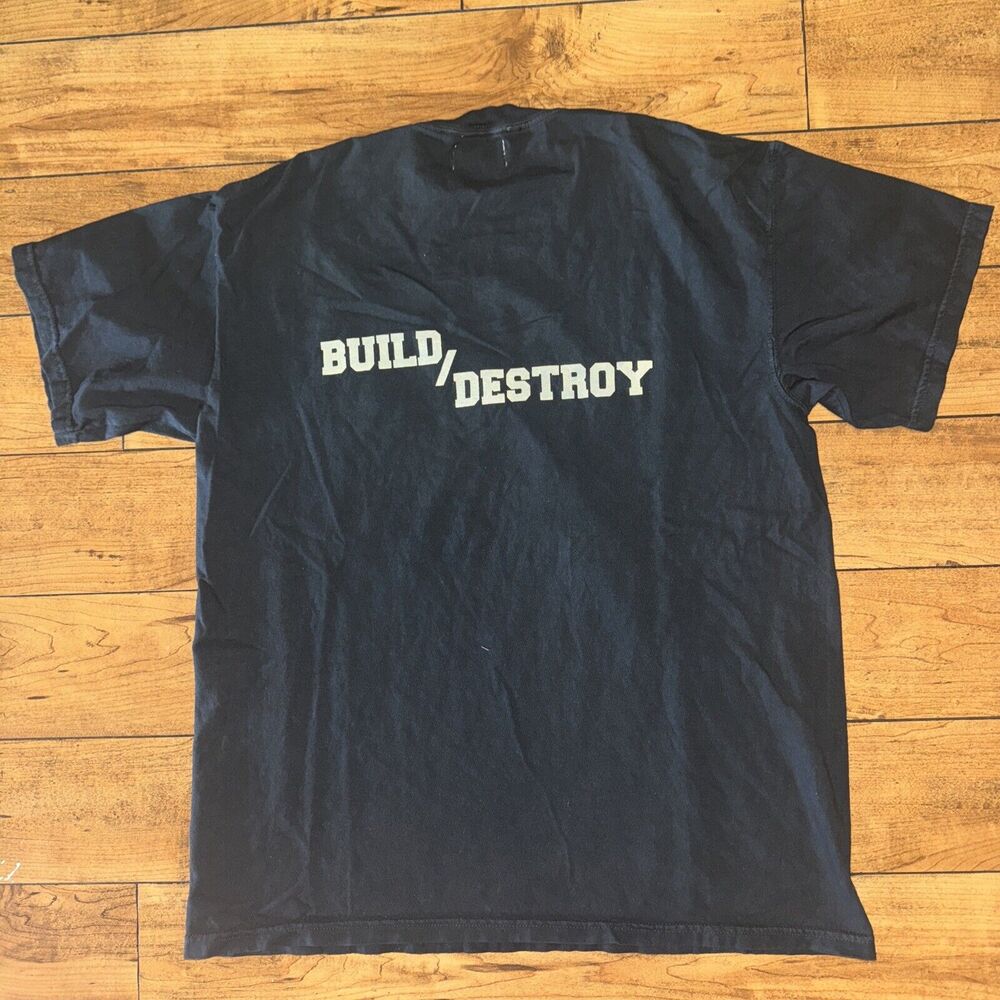 Build And Destroy Rager Studio T-Shirt Black Large 21x28